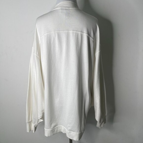 SWEATY BETTY #SB8086 Women's White Cora Cotton Cardigan Size US 8 - Picture 3 of 10